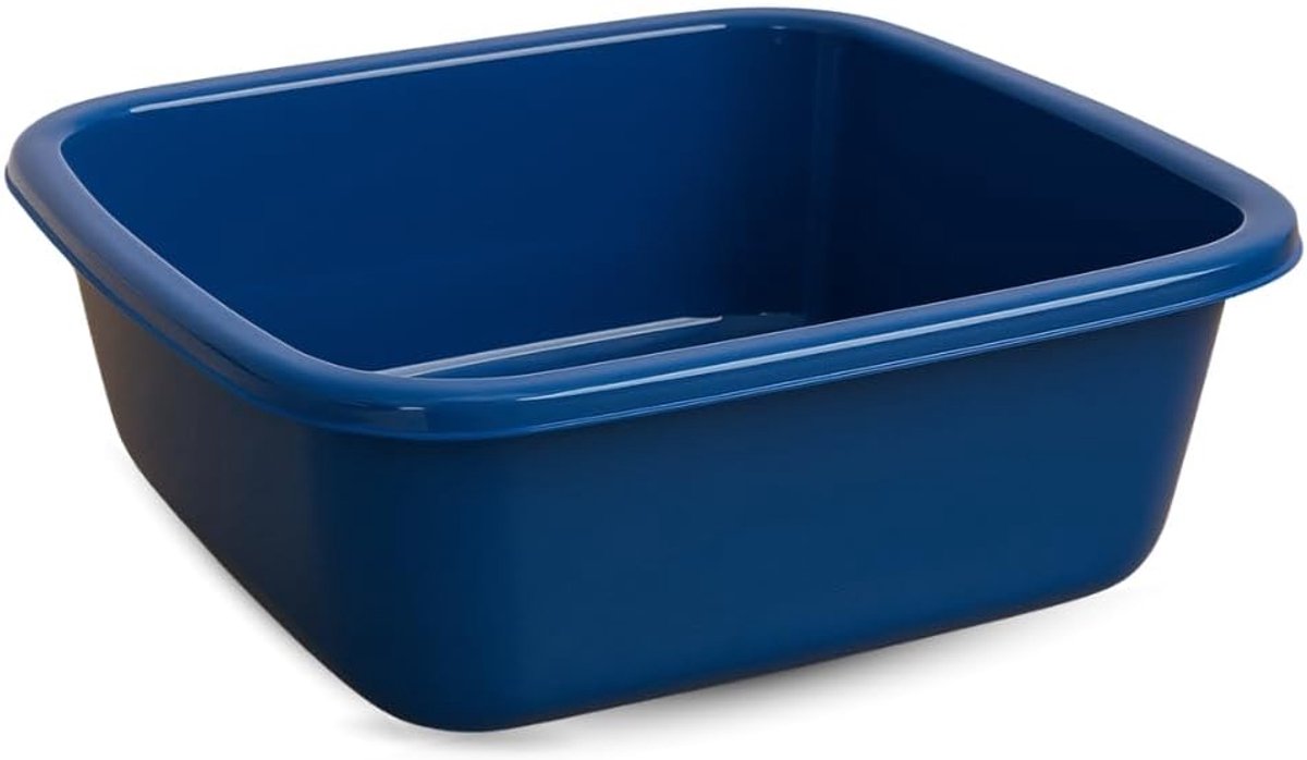 SnelShoppen - Square Washbasin 6L - Compact 30 cm Multifunctionele Plastic Wasbak voor Keuken, Badkamer, Tuin, Dishes, Laundy, Ideaal voor Kleine Huis