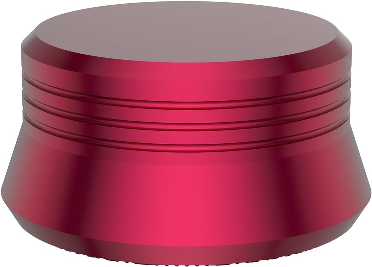 SnelShoppen - Turntable Stabilizer 450g Plate Clamp - Aluminium LP Vinyl Record Player Disc Stabilizer - A6 Diameter tot 7mm - Rood