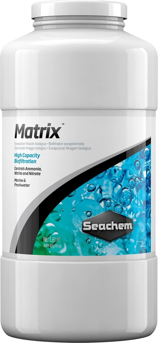 SnelShoppen - Seachem Matrix Biomedia - Hoge capaciteit biofiltratie - Ammoniak, nitriet en nitraat controle - Ondersteunt aerobe en anaërobe bacterië