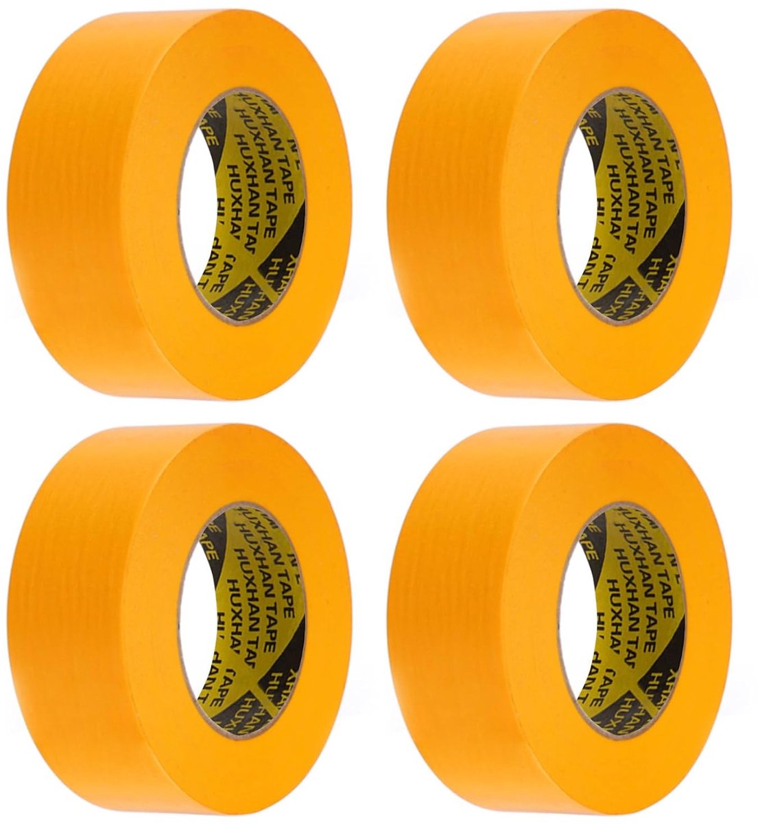 SnelShoppen - 4 Rollen Crepe Papier Tape 30 mm x 50 m, Easy to Remove, Residue-free voor Schilderen, Decoreren, Renovatie en Creatief Werk, Binnen en