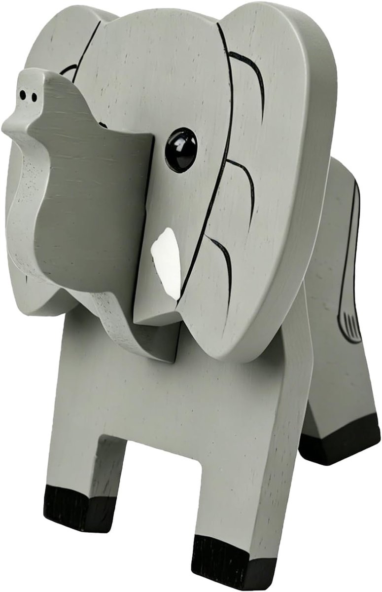 SnelShoppen - Glazen houder olifant 3D puzzel houder - Lijmvrije dieren decoratie voor kantoor en huis - Origineel cadeau voor zonnebril en opslag - U