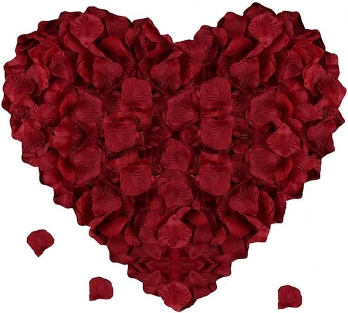 Roze Kunstbloemblaadjes Set van 1000 stuks voor Romantische Decoratie - Bruiloft en Slaapkamer - Verjaardagscadeau - Donkerrood