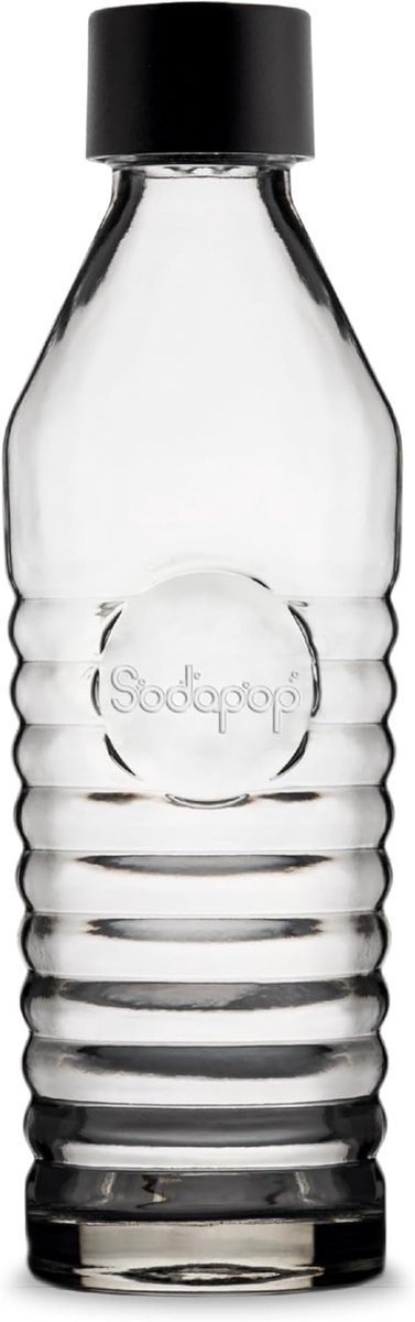 SnelShoppen - Design Glazen Decanteerder 850 ml - Geschikt voor Sodapop Waterfizzers - Afwasmachinebestendig - Perfect voor Thuis, Feestjes, Keuken en