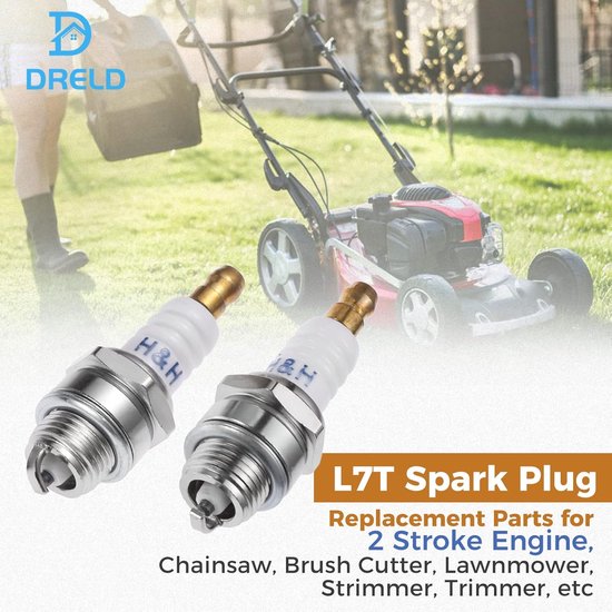 stuks L7T bougies Universele vervangende L7T bougie Kettingzaag Bougie vervangende bougies Geschikt voor grasmaaiers 2-taktmotoren van Merkloos	 — afbeelding 4