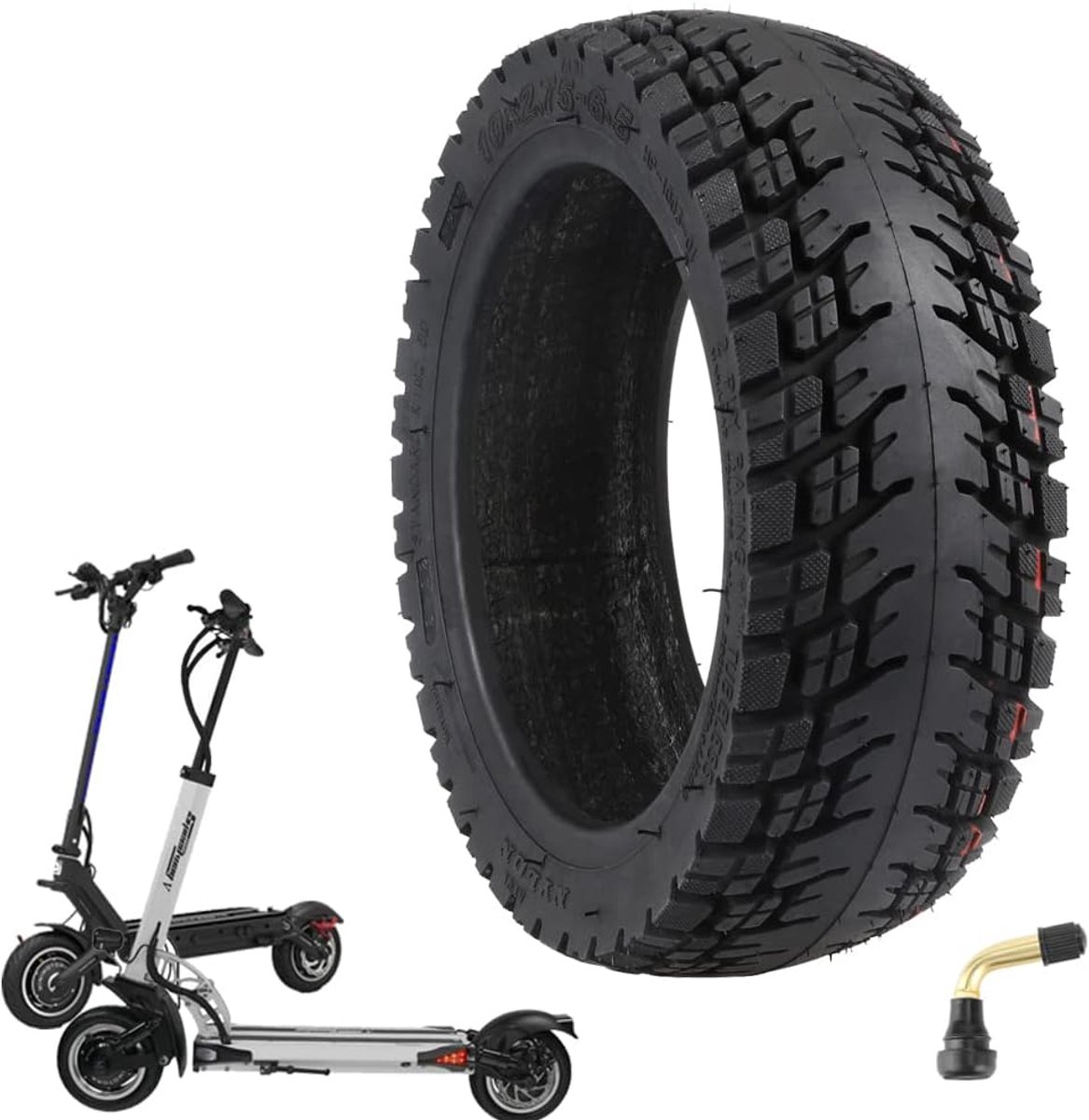 SnelShoppen - Tubeless Banden 10 x 2.75-6.5 Inch Voor Elektrische Scooter, Vervangende Banden Voor Diverse Modellen, Lekvrij, Antislip, 1 Stuk