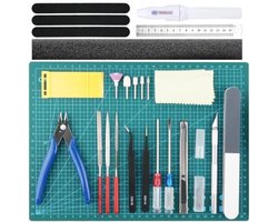 PromoHome Model Gereedschap Kit - 33 Delige Hobby Craft Set voor Miniatuur Modellen Bouwen, Repareren en Bevestigen