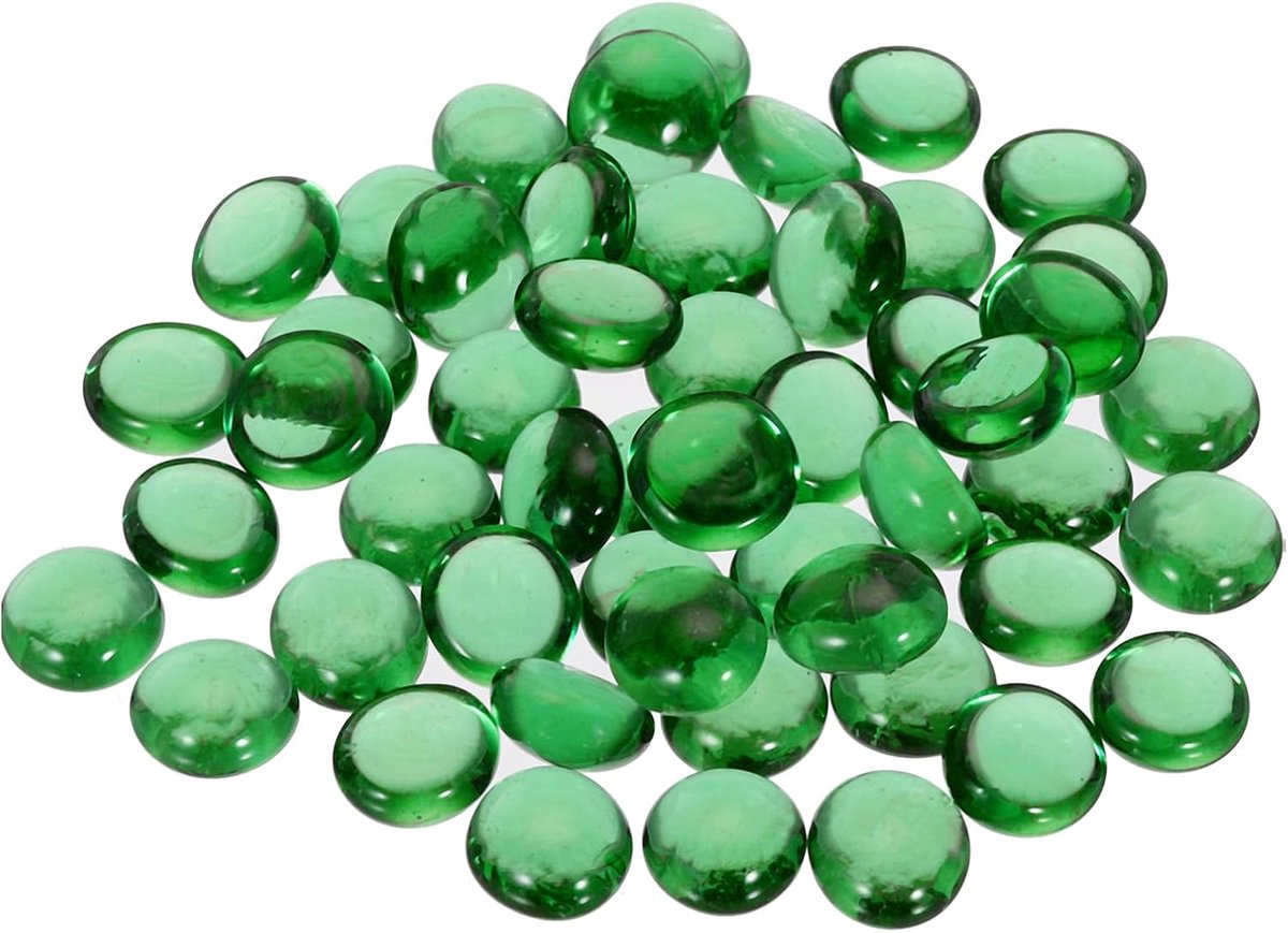 SnelShoppen - Decoratieve Glazen Marbles 12-14mm Groen - Vaasvulling, Aquariums, Tafeldecoratie, Creatief Materiaal - 100 Stuks
