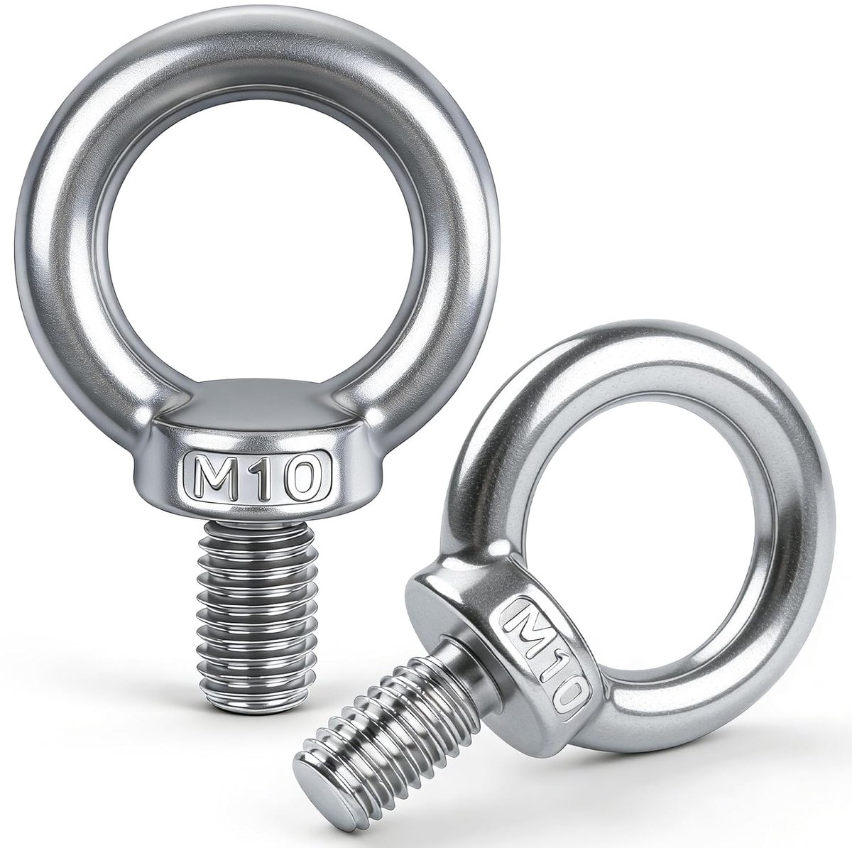 SnelShoppen - M10 Ring Schroeven - 5 Stuks - 304 RVS Oogschroeven - Ronde Ring Bouten - Voor Hangdecoraties, Bloempotten, Schommels - Duurzaam en Roes