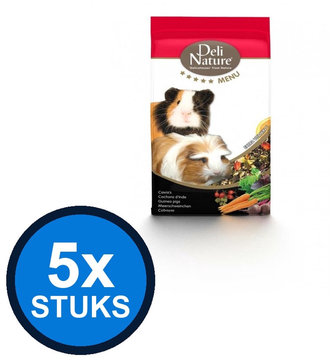 5x Deli Nature - Rodelicious cavia's 750gr