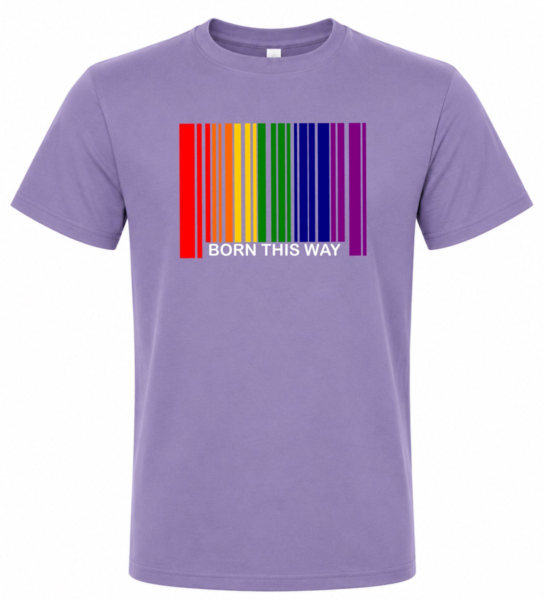 Lykke - LGBTQ+ T-shirt - Uniek ontwerp voor Pride - Gemaakt van 100% katoen- Lilac- M