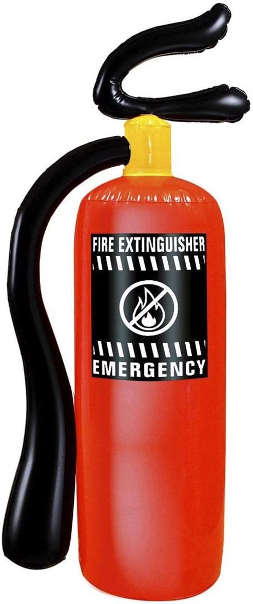 SnelShoppen - Inflatable Fire Extinguisher 50 cm - Opblaasbare Brandblusser voor Feest, Carnaval, Themafeest, Humor, Professioneel, Grappig Accessoire