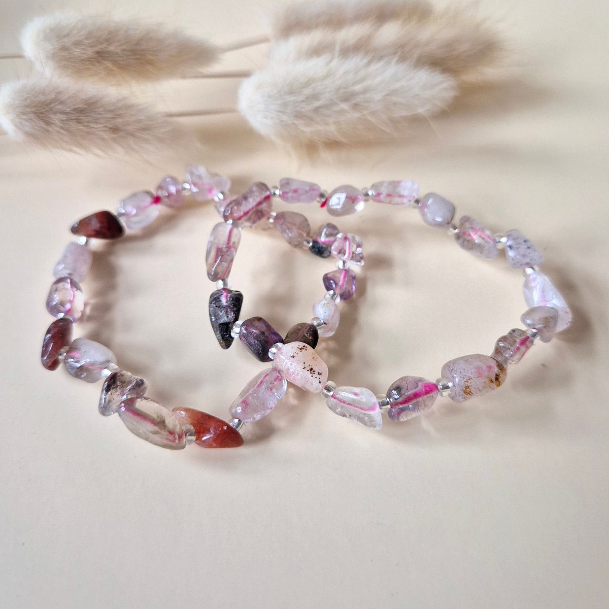 Edelsteen Armband Kwarts Mix – Natuurlijke Chips & Organische Vorm