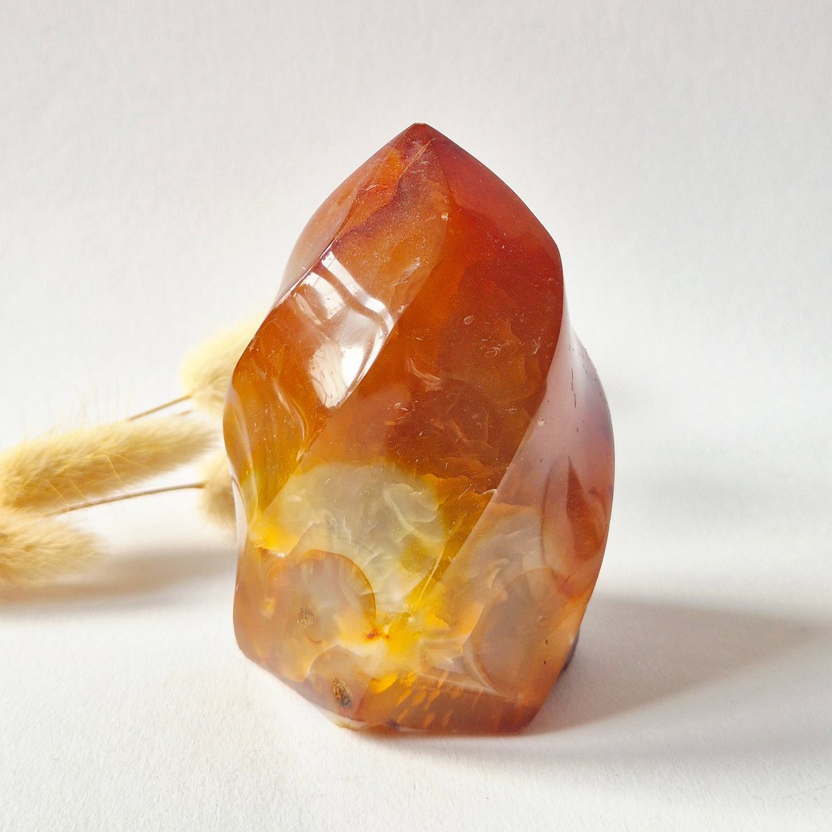 Carneool Flame – 350 gram | Natuurlijke Carneool & Chalcedoon