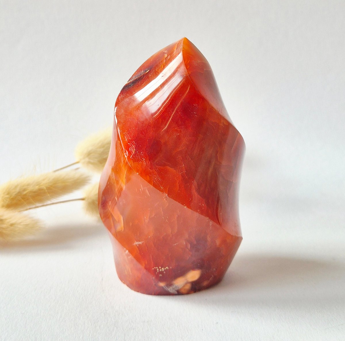 Carneool Flame – 274 gram | Natuurlijke Agaat & Carneool