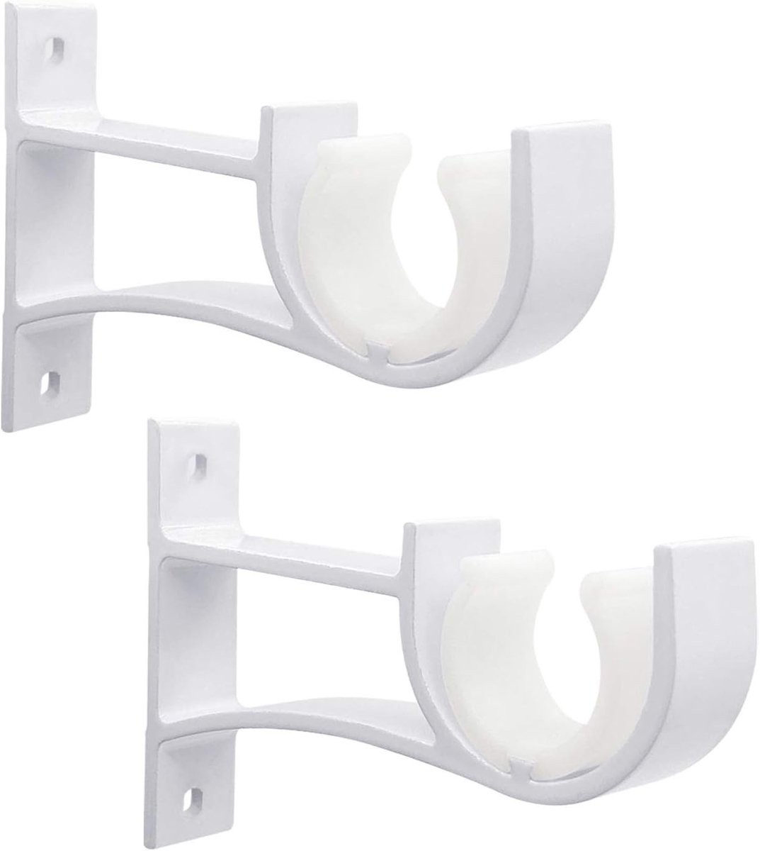 Stevige gordijnroede steunen voor roedes van 25-28 mm, set van 2, ideaal voor gordijnen en raambekleding