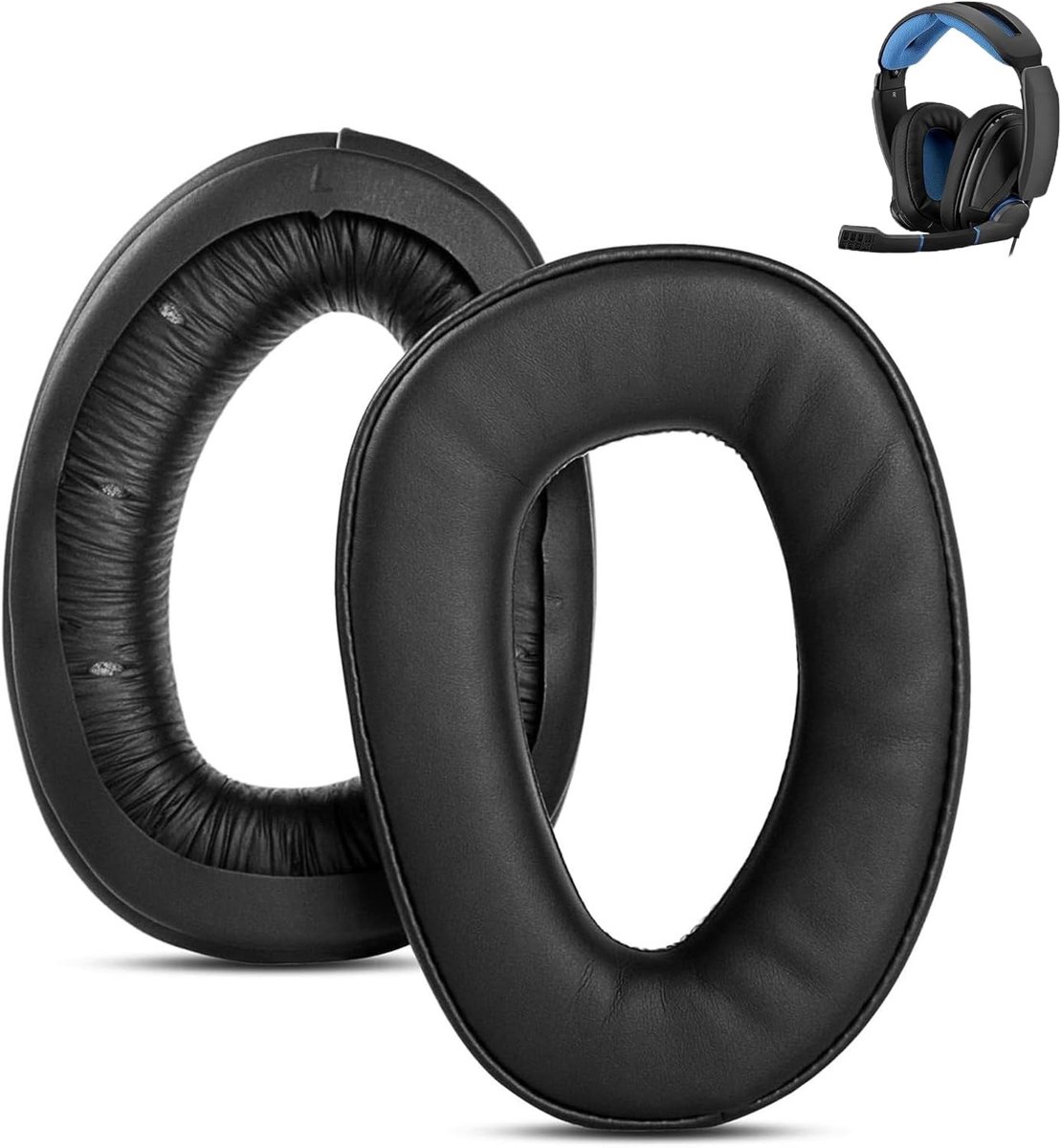 Vervangende oorkussens voor gaming hoofdtelefoons, comfortabele ear pads van proteïneleer voor optimale geluidskwaliteit en duurzaamheid