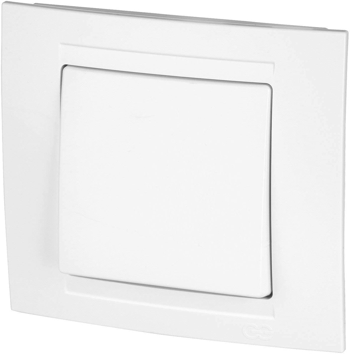 SnelShoppen - UP On/Off Switch All-in-One - M1 Pure White - Inclusief Frame, Recessed Insert, Cover - Robuust ABS - IP20 Geschikt voor Binnenruimtes