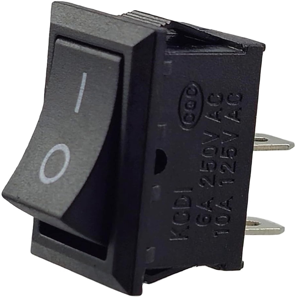 SnelShoppen - Mini Toggle Switch 250V 6A, KCD1 2-Pole ON/OFF Schakelaar, Zwart, 19x13mm, Voor Huishoudens, Hobby, Werkplaats, Elektronische Apparaten,