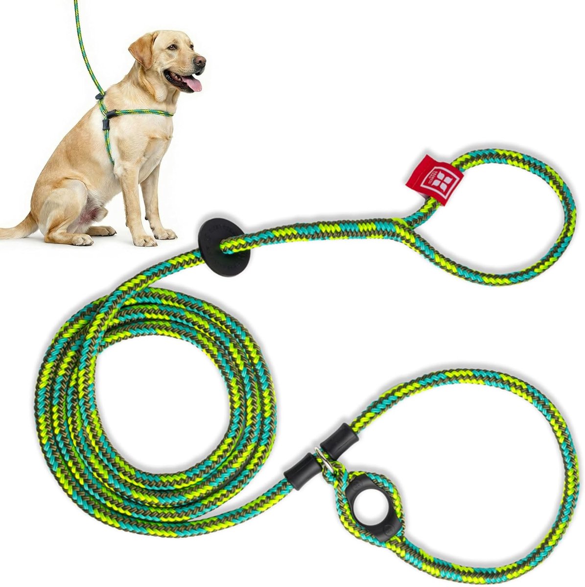SnelShoppen - Harness Lead Hondenharnas en Leash, Geen Trek Hondenharnas, Eén Stuk Gevoerde Touw, Voorkomt Ontsnappen en Trekgedrag, Verwijderbare Ins