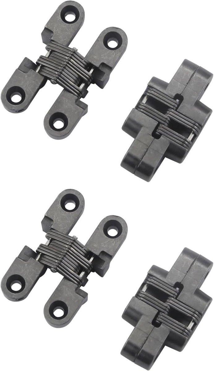 SnelShoppen - 180 Graden Mini Verborgen Scharnieren 43mm voor Kastdeur Paneel Verbinding - Klein Houten Dozen DIY - Zinklegering Scharnieren voor Vouw