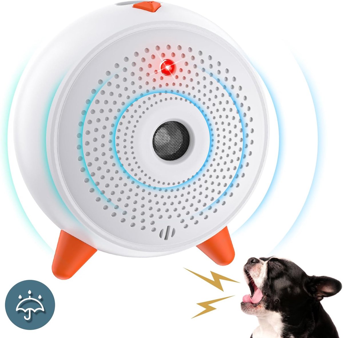 SnelShoppen - Ultrasonic Whistle voor Honden, Waterproof Anti-Bak Apparaat, Ultrasone Hondentraining met LED, Voor Kleine en Middelgrote Honden