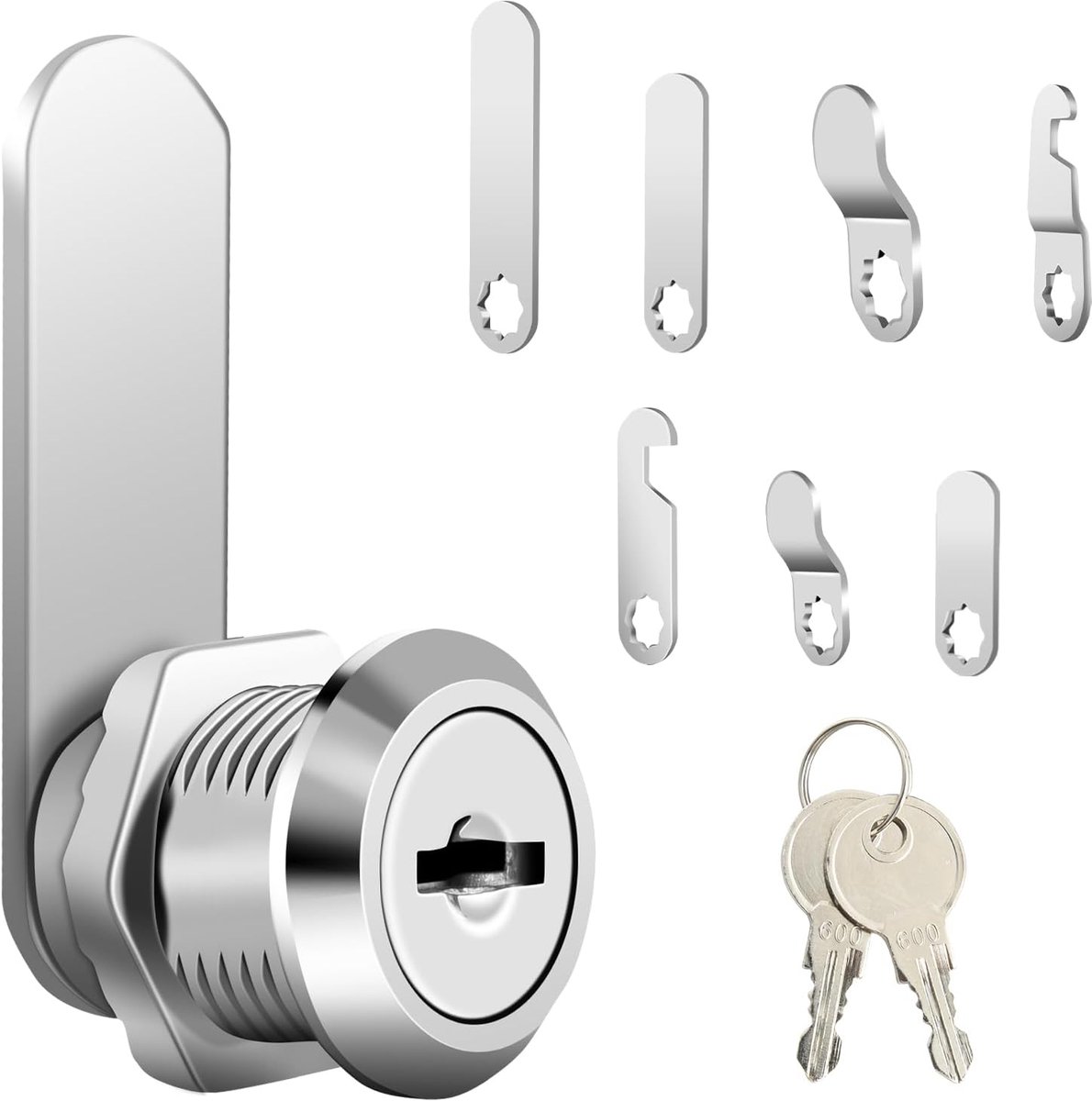 SnelShoppen - 20 mm Briefkast Slot met 7 Sluitringen en 2 Sleutels voor Deuren, Meubels, Lades, Kasten - Hoogwaardige Beveiliging