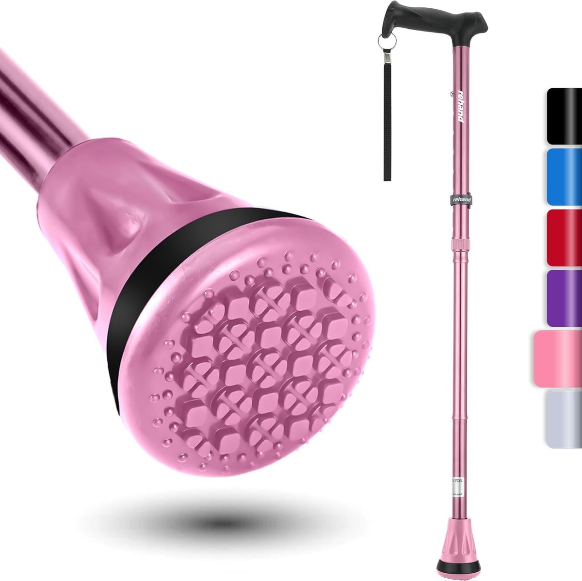 SnelShoppen - Vouwbare Wandels sticks voor Mannen en Vrouwen, Verstelbare Loopstokken met Pivot Punt voor Senioren, Handige Mobiliteitsoplossingen voo