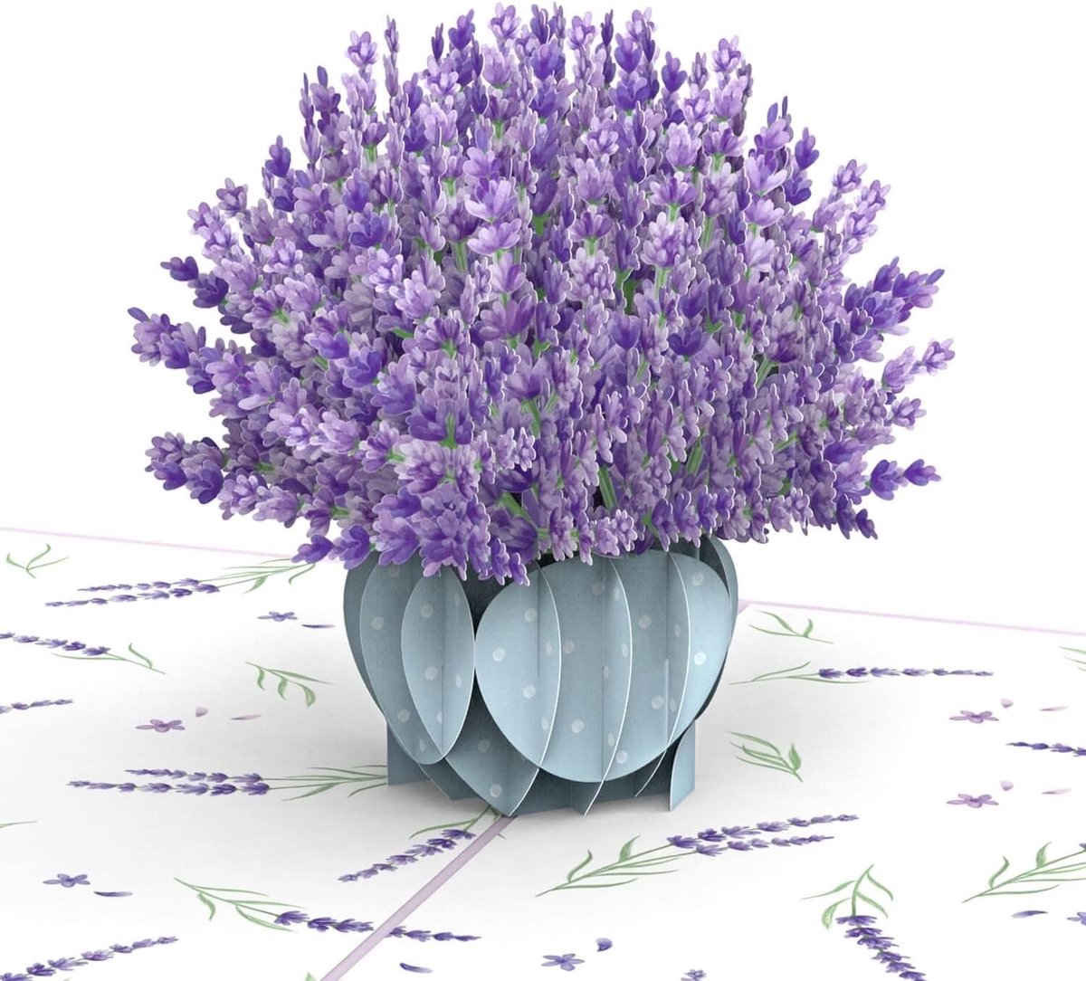 SnelShoppen - PESTJET Biglietto Pop-up Kaarten Fiori Lavender - Unieke Wenskaarten voor Feestdagen, Verjaardagen, Bruiloften, en Meer - 5 Stuks - Prac