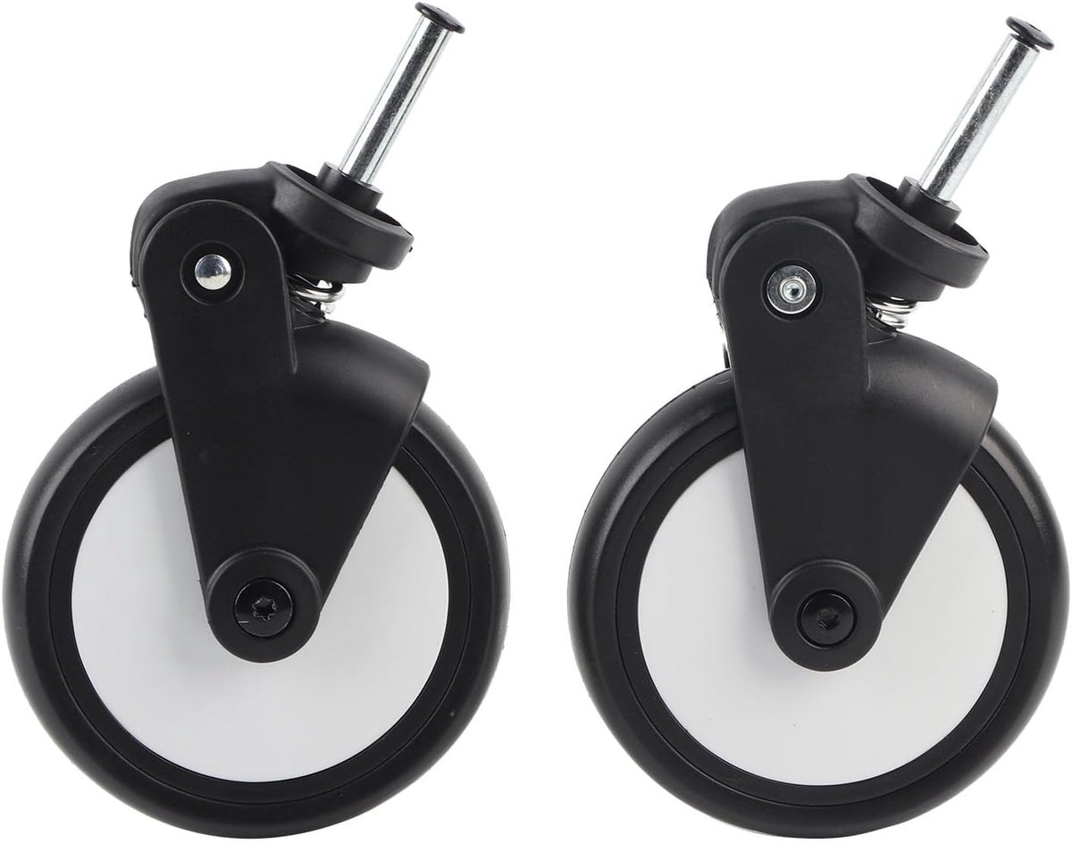 SnelShoppen - Baby Kinderwagen met Rubber Wielen, Verwisselbare Voor- en Achterwielen, Accessoires voor Pushchair, Eenvoudig te Installeren, Duurzaam