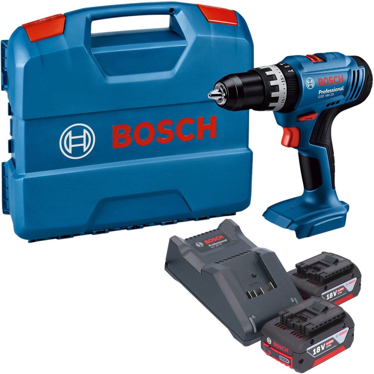 Bosch GSB 18V-25 Professional accu-slagboormachine 18 V 56 Nm ( 06019K9300 ) Solo - zonder accu, zonder lader