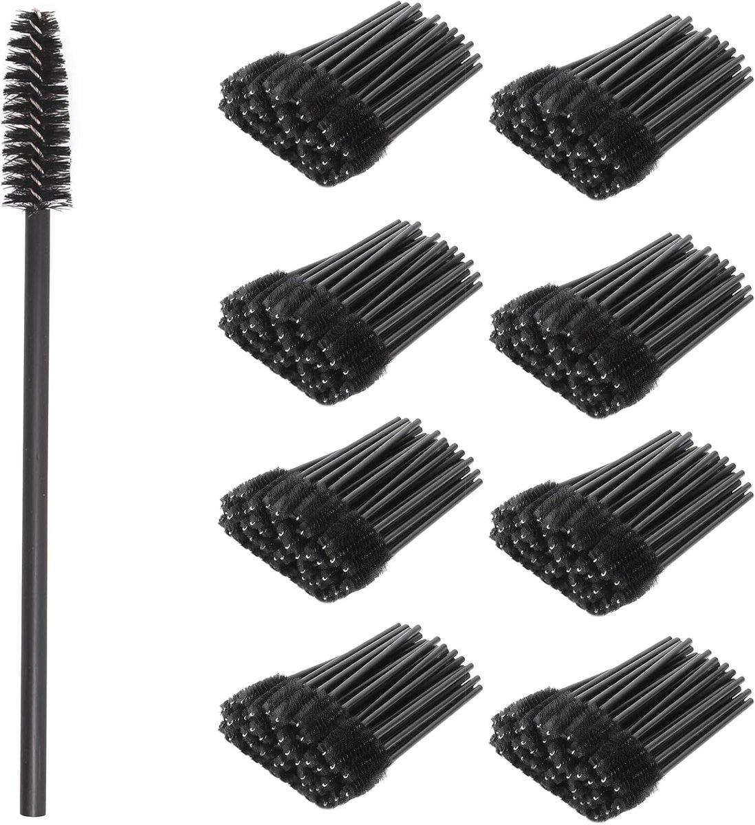 SnelShoppen - Pack van 400 Eyelash Brushes Mascara Magic Wand, Zwarte Wegwerp Wimpers Borstels voor Wimperextensions, Perfect voor Schoonheidssalon en