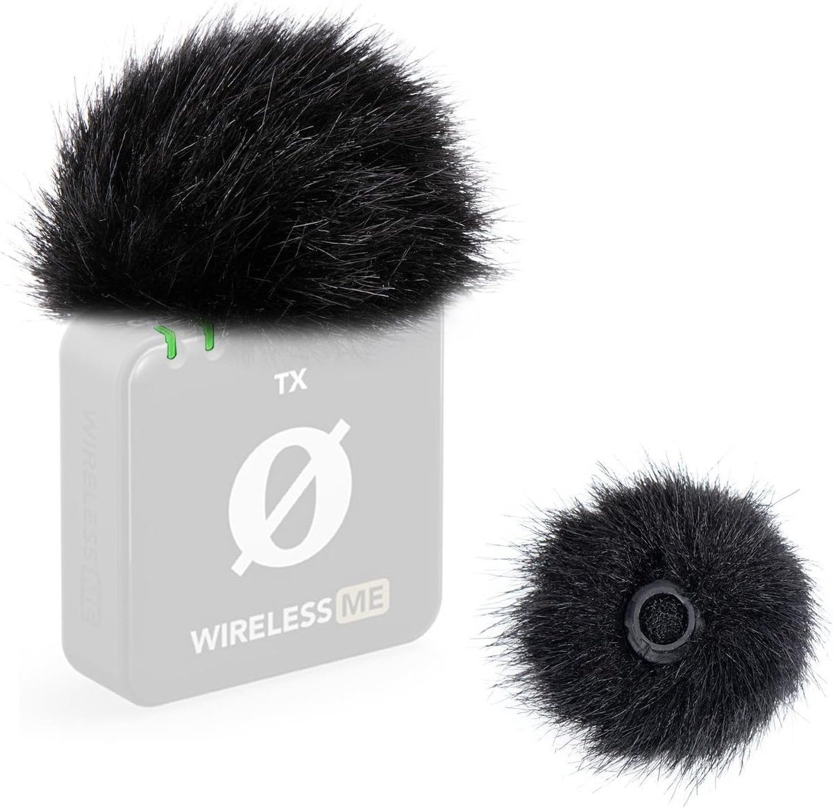 SnelShoppen - Pop Filter voor Draadloze Microfoons, Fluffy Windscreen voor Geluidsreductie, 2 Stuks, Hoogwaardige Microfoon Cover voor Wind en Achterg