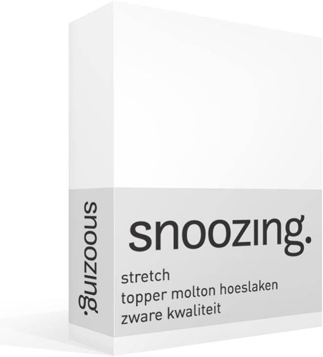 SnelShoppen - Molton Fitted Sheet - Stretch Topper 100x200 of 90x200/220 cm - Wit - Perfect voor Matrassen tot 10 cm - Ademend en Elastisch