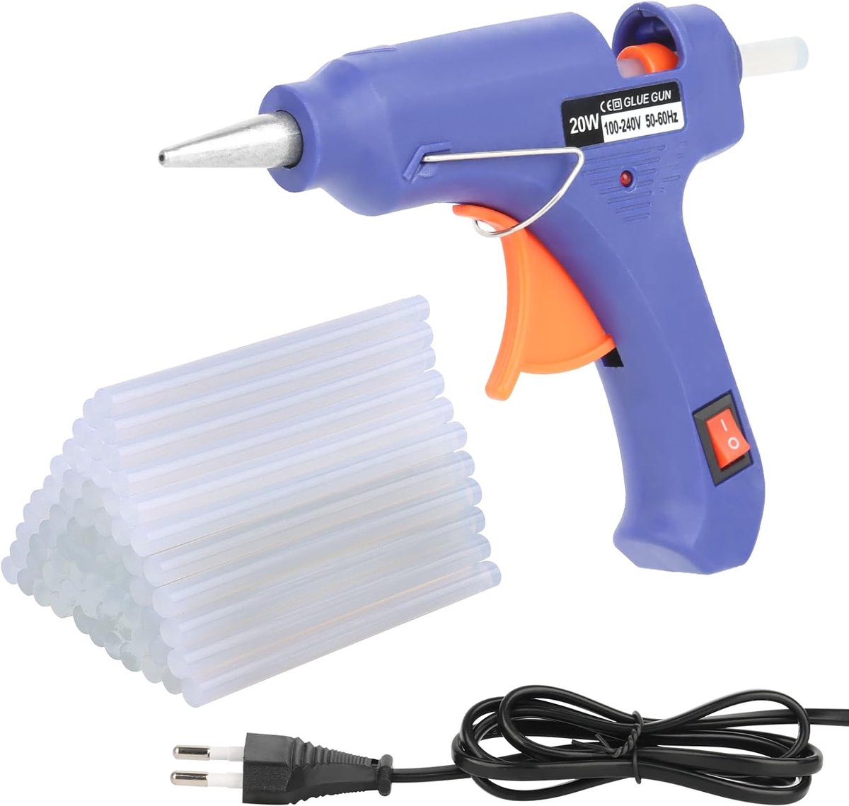SnelShoppen - Mini Lijmpistool 20W met 60 Lijmstiften 7x100mm - Ideaal voor DIY, Creatieve Klussen, Hobby's en Snelle Reparaties