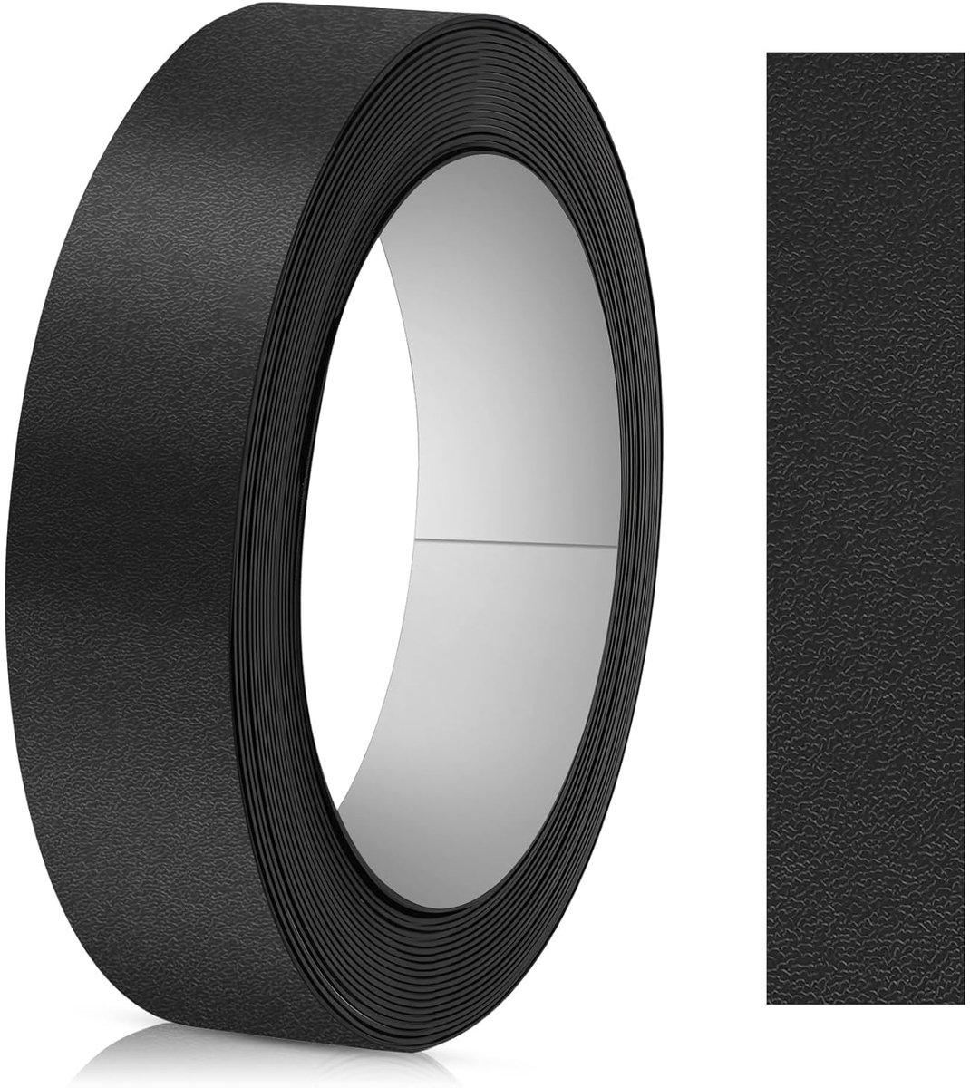 SnelShoppen - Zelfklevend melamine kantband - Thermocollant meubelrand - Bekleding voor platen/houtpanelen (zwart, 18mm x 5m)