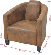 Fauteuil  Bruin / Loungestoel / Lounge stoel / Relax stoel / Chill stoel / Lounge Bankje / Lounge Fauteuil - Luxe Fauteuil