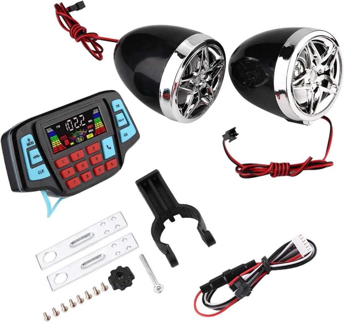 Draadloze Bluetooth Motor Speakers met Waterdichte Behuizing en Handlebar Bevestiging voor MP3 en USB Audio