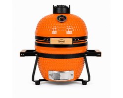 Barero Kamado BBQ - 13 Inch Houtskool Barbecue - Inclusief Onderstel - Egg met Accessoires - Oranje…