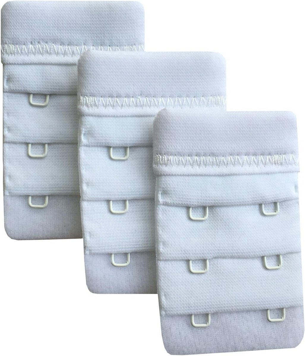 Drie Stuks Vrouwen Beha Verlengingen met 2 Haakjes, Ideaal voor Comfort en Pasvorm, 6cm x 3.8cm