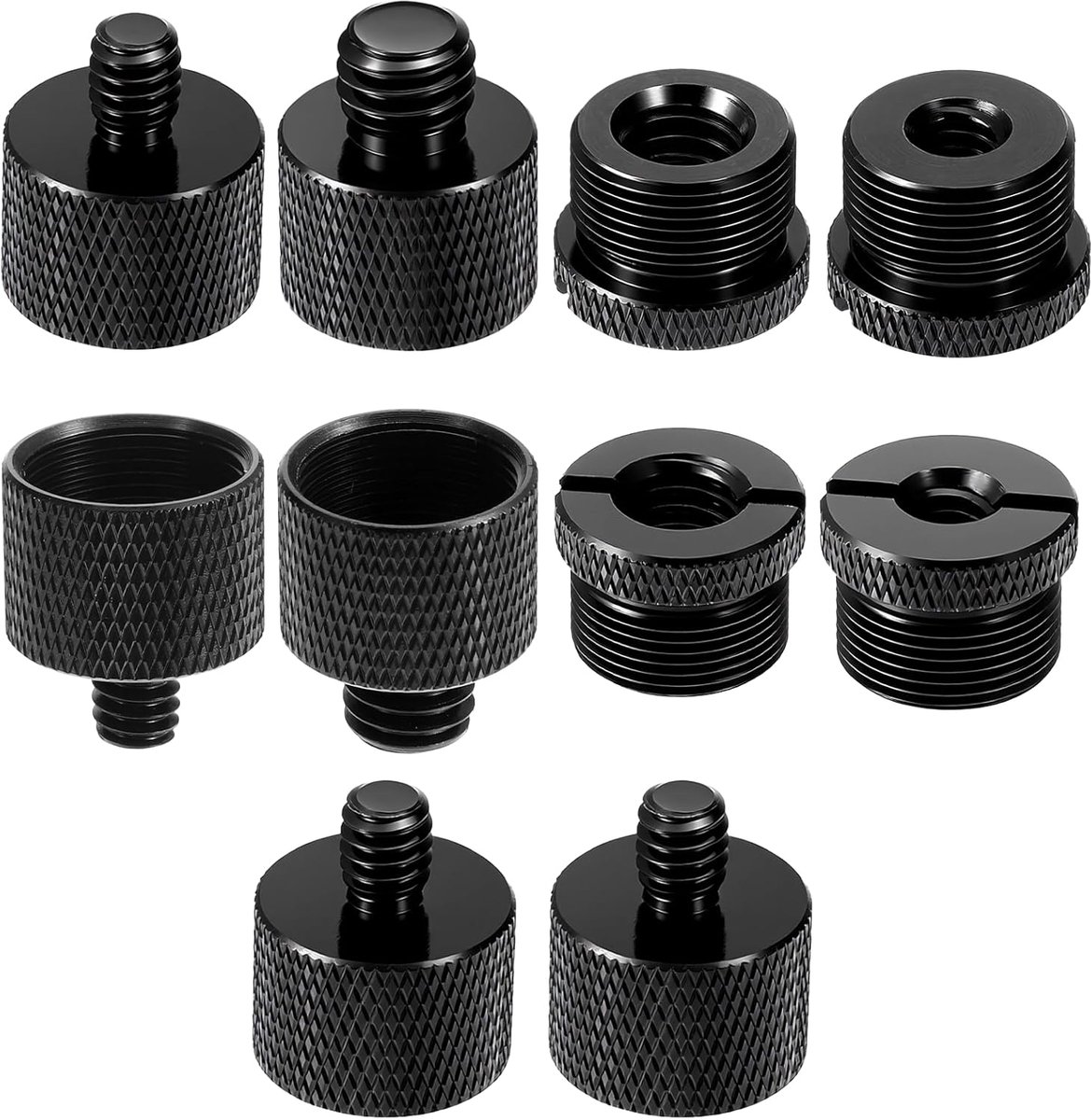 SnelShoppen - Microfoon Stand Adapter Set 10 Stuks, 5/8 Inch naar 3/8 Inch, 3/8 Inch naar 5/8 Inch, 1/4 Inch naar 5/8 Inch, Geschikt voor Microfoon St