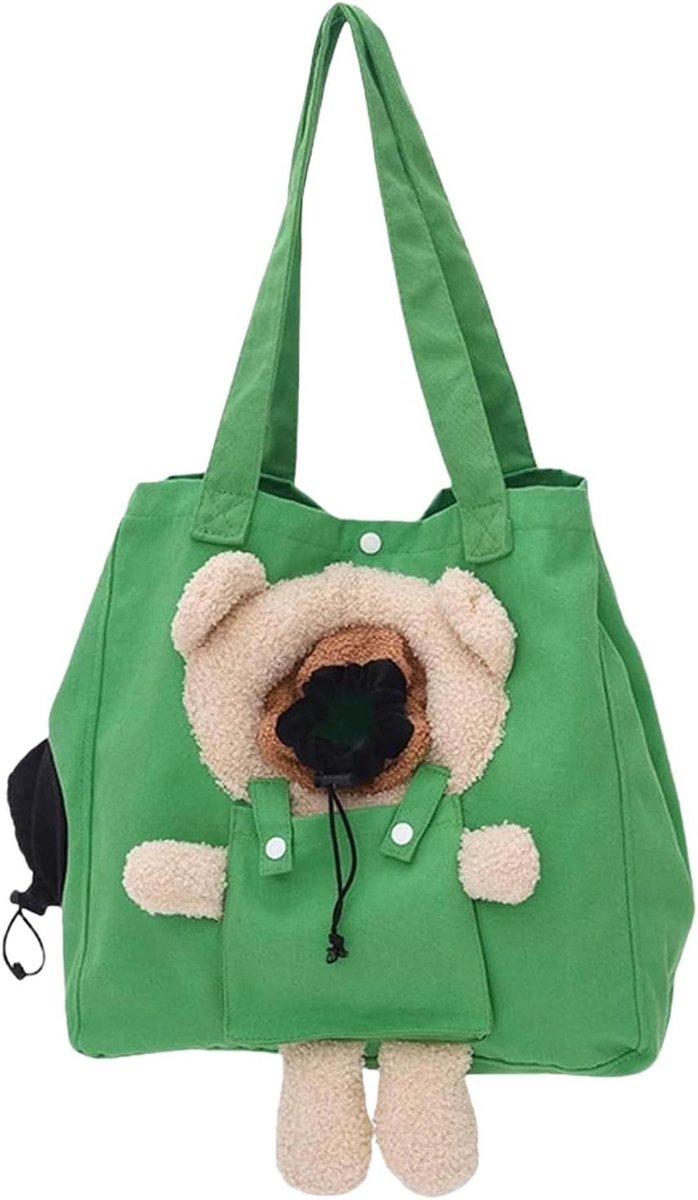 Draagbare Dieren Tassen - Reis Mand - Outdoor Avonturen - Dubbele Ventilatie - 35 x 16 x 34 cm - Groen