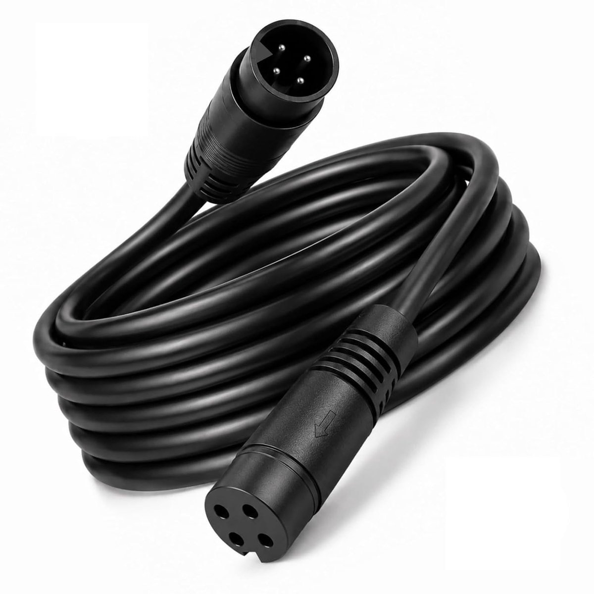 SnelShoppen - 5m Verlengkabel voor Dashcam Auto, 4-pins Achteruitrijcamerakabel voor 12V & 24V Voertuigen, Robuuste Aansluitkabel voor Auto, Vrachtwag