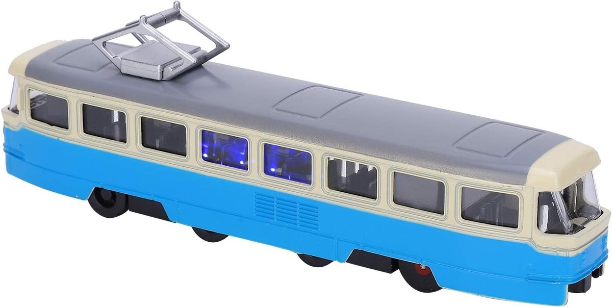 Speelgoedauto voor Kinderen, Trekauto met Licht en Geluid, Ideaal voor Verzamelingen en Cadeaus, Inclusief Luxe Verpakking, 22 cm Lang