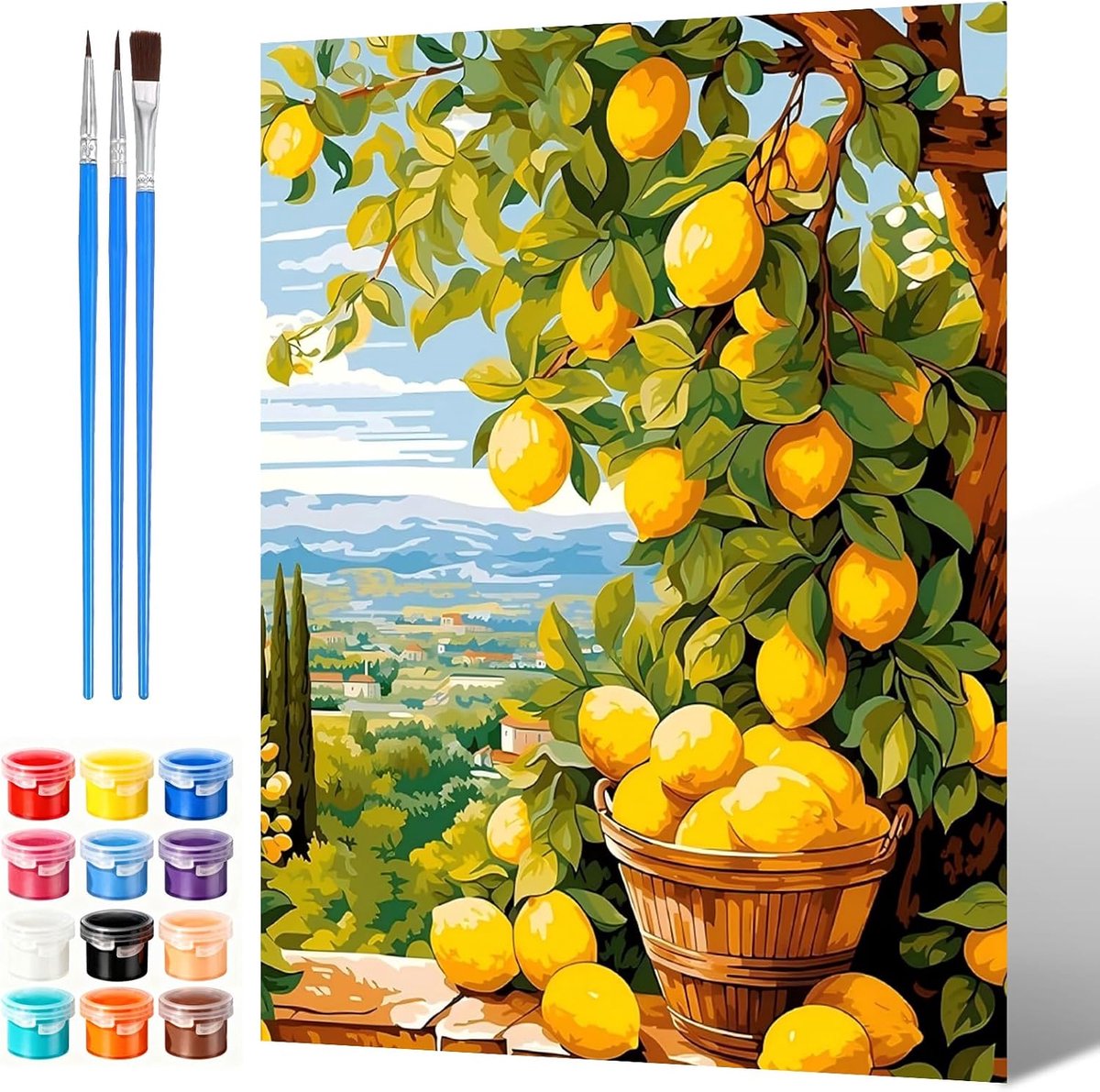 SnelShoppen - Paint by Numbers Kit voor Volwassenen - DIY Schilderen op Canvas 30x40cm - Ontspannende Hobby voor Thuisdecoratie - Geschikt voor Beginn