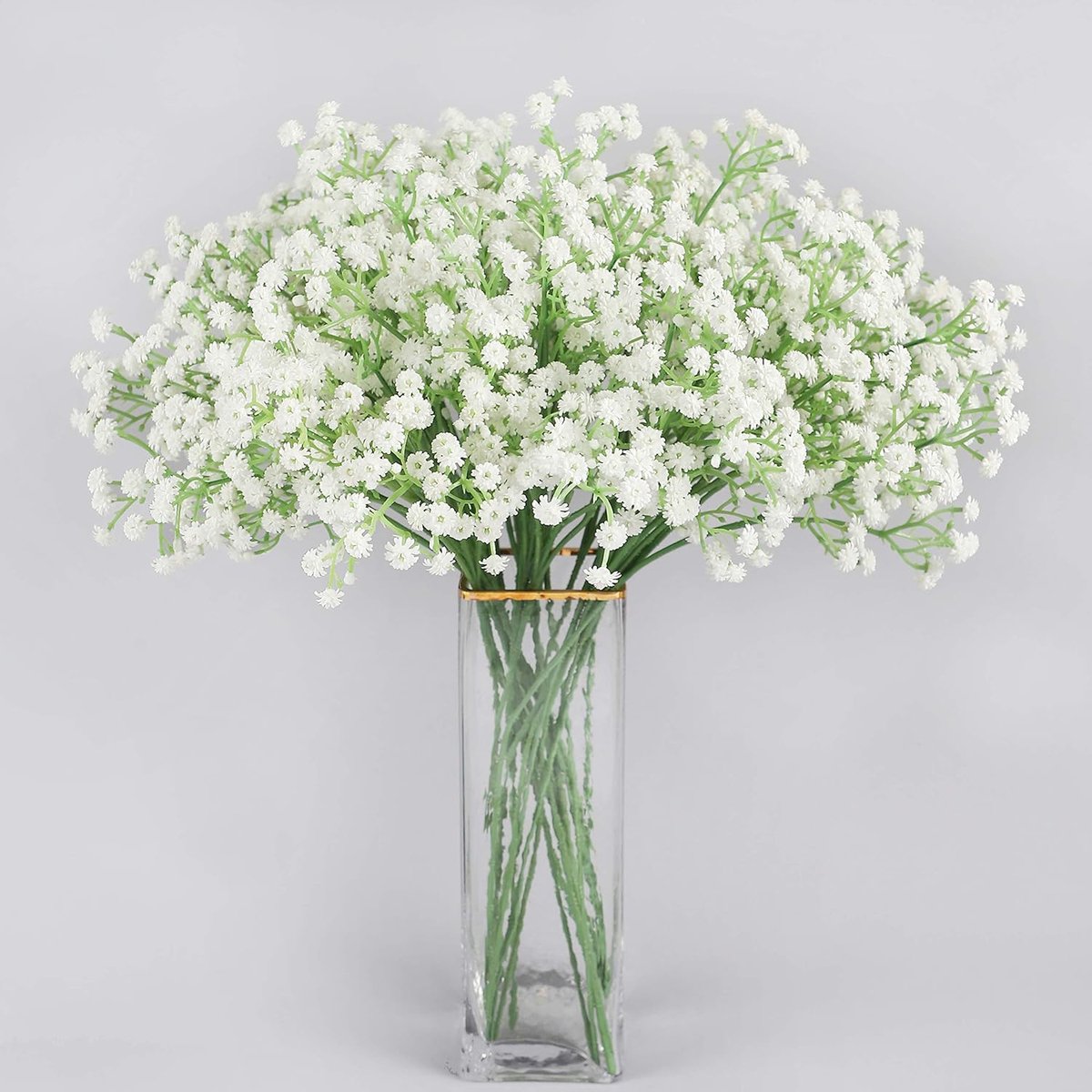 SnelShoppen - 12 Bundels Kunstmatige Gypsophila Witte Nepbloemen - Baby's Breath - Decoratie voor Bruiloft, Thuis, DIY Boeket, Feest, Party