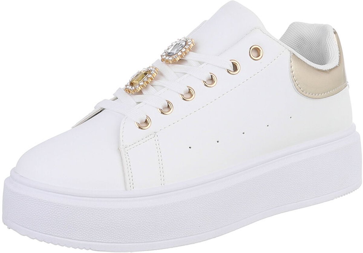 Sneaker - Platformzool en vetersluiting - Dames Mt:38