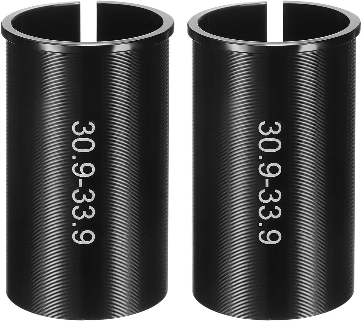 SnelShoppen - 2x Aluminium Fiets Zadelpen Reducer Shim 30,9 mm naar 33,9 mm - Lichtgewicht en Duurzaam - Fietsadapter voor Mountainbike en Stadsfiets