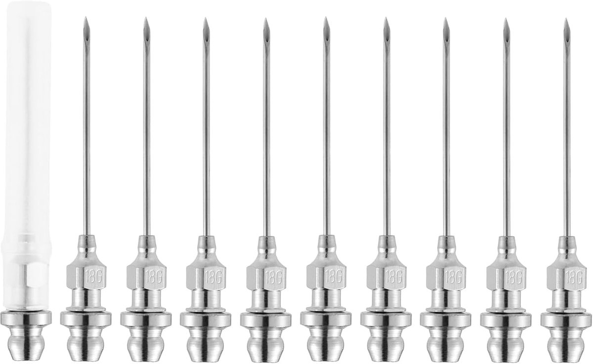SnelShoppen - 5-delige Vetinjectienaald Set - Kleine Grease Naald Nozzles - Draagbaar en Afneembaar voor Balgewrichten en Luchtinjectie - Duurzaam Car