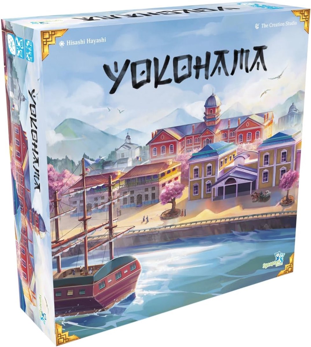 SnelShoppen - Bordspel Yokohama ELZNIR GAMES - Strategisch Spel - Voor 2-4 Personen - Vanaf 14 Jaar - Grijs - Perfect voor Feestjes en Spelletjesavond