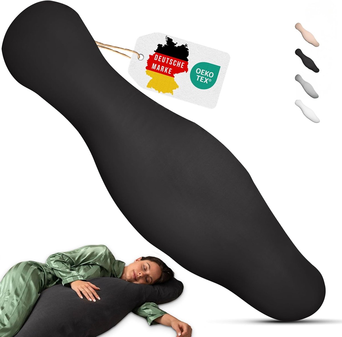 SnelShoppen - Ergonomisch Zijslaper Kussen - Verlicht Schouder, Rug en Heup Pijn - Individueel In Te Vullen - Voor Zijslapers en Zwangere Vrouwen - 10